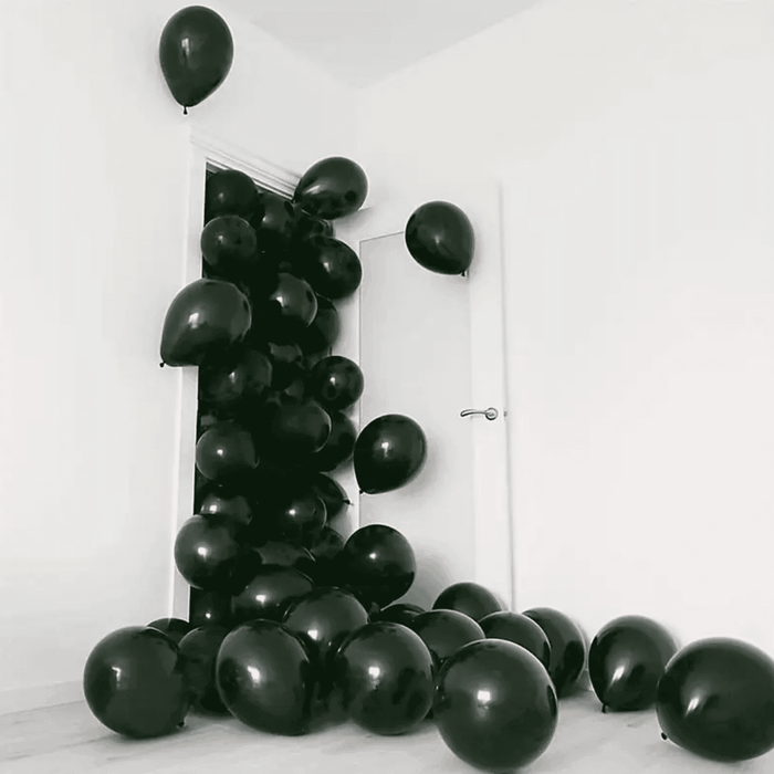 Globos Color Negro 100 Unidades Tamaño 25 Cm - Fliperex