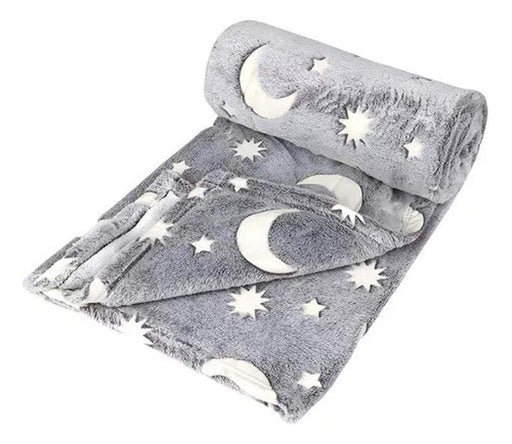 Mantita Luminosa Manta Magica Brillante Polar Color Gris - Fliperex