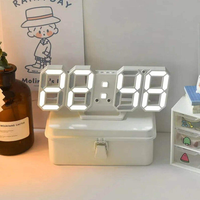 Reloj Despertador Digital Led 3d De Escritorio O Muro - Fliperex