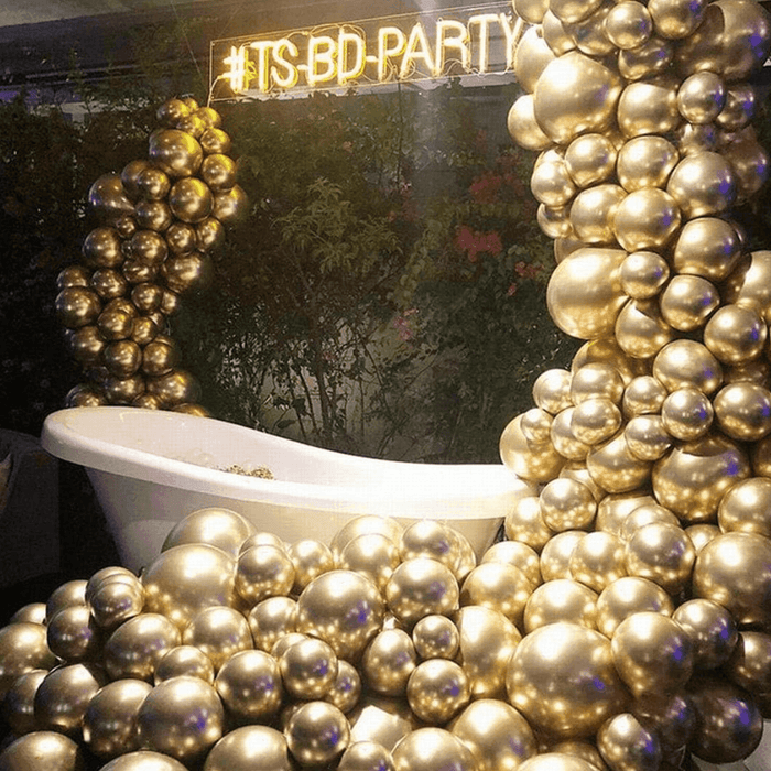 Globos 50 Unidades Color Dorado Tamaño 30 Cm - Fliperex