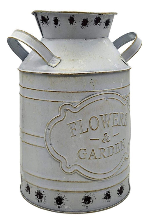Florero Jarron Lata De Leche Laton Decorativo Para Flores - Fliperex