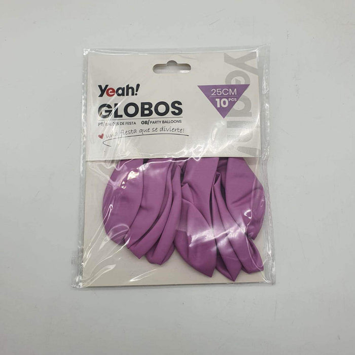 Globos Morado Claro Macaron 10 Unidades Tamaño 25 Cm Fiesta - Fliperex