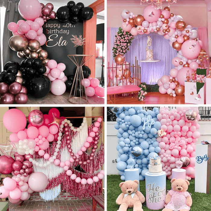 Globos Rosado Macaron 50 Unidades Tamaño 25 Cm - Fliperex