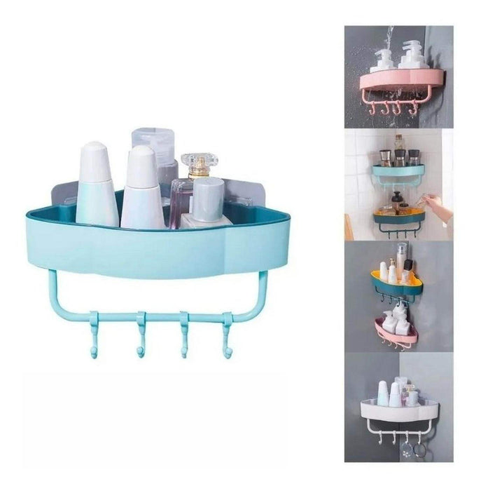 Organizador Ducha Baño Cocina Esquinero Plástico Adhesivo - Fliperex