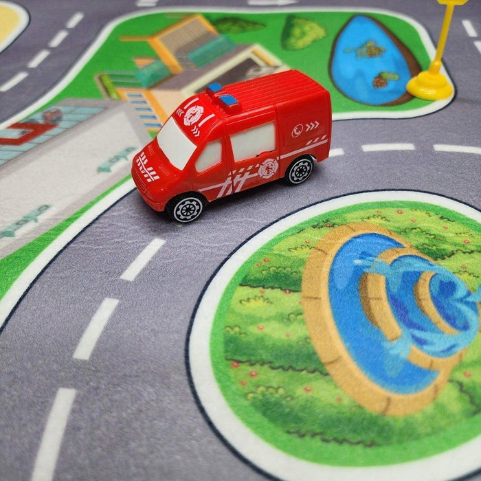 Juego Alfombra Para Niños Parking Garage Para Autitos - Fliperex