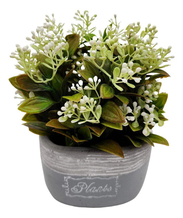 Planta Artificial Macetero Cerámica Vintage Plants Cubo - Fliperex