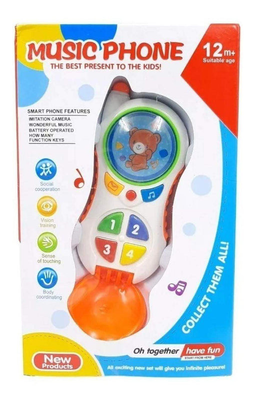 Teléfono Celular Bebe Juguete Fono Luz Sonidos Y Botones - Fliperex