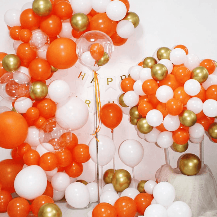 Globos Color Naranjo 100 Unidades Tamaño 25 Cm - Fliperex