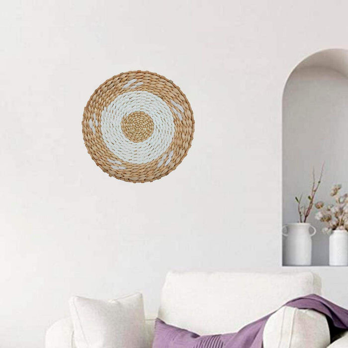 Circulo Decoración De Mimbre Para Pared Casa Terraza Mediano - Fliperex