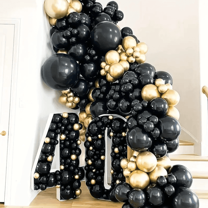 Globos Color Negro 100 Unidades Tamaño 25 Cm - Fliperex