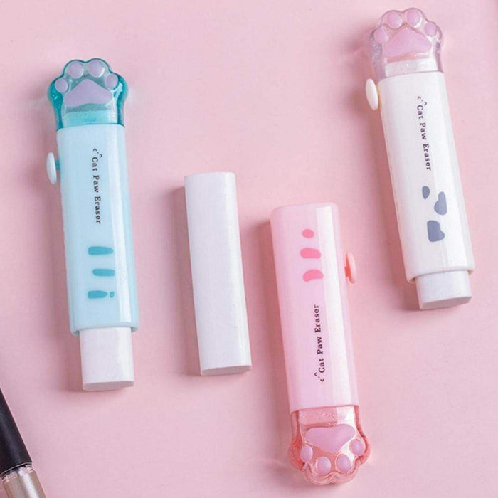 Goma De Borrar En Barra Diseño Patita De Gatito Kawaii Cute - Fliperex