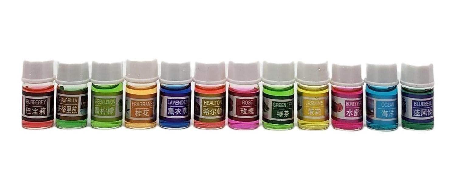 Set 12 Aceites Esencias Para Humidificadores Aromas - Fliperex