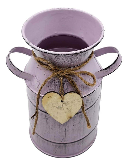 Florero Jarron Lata De Leche Laton Decorativo Para Flores R - Fliperex