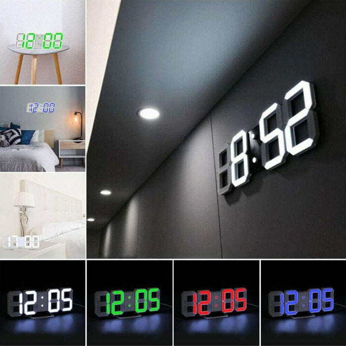 Reloj Despertador Digital Led 3d De Escritorio O Muro - Fliperex