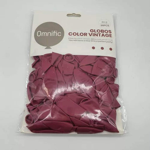 Globos Color Violet Red Vintage 50 Unidades Tamaño R12 - Fliperex