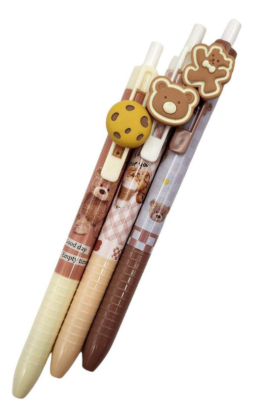 Set 3 Lápices Kawaii Cute Diseño Osito Tierno + Colgante - Fliperex