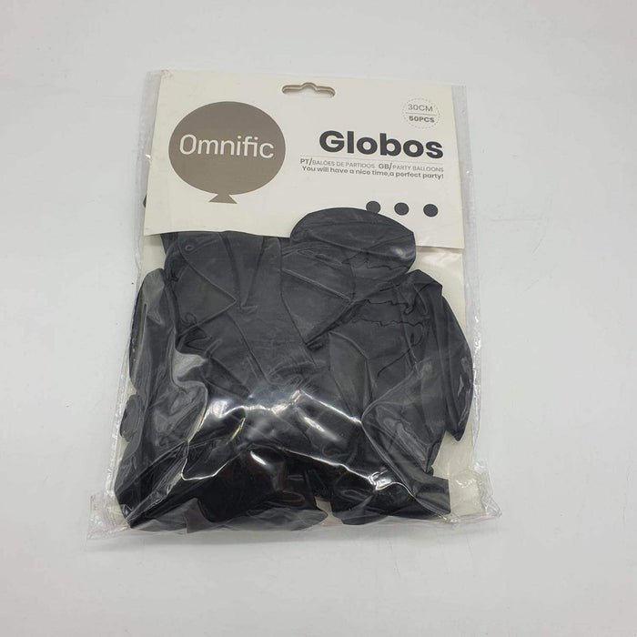 Globos 50 Unidades Color Negro Tamaño 30 Cm - Fliperex