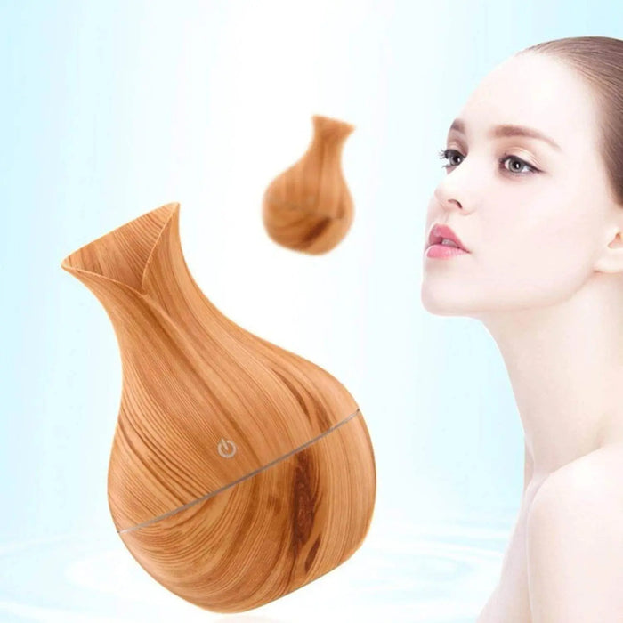 Humidificador Usb Estilo Madera Vaporizador De Aromas - Fliperex