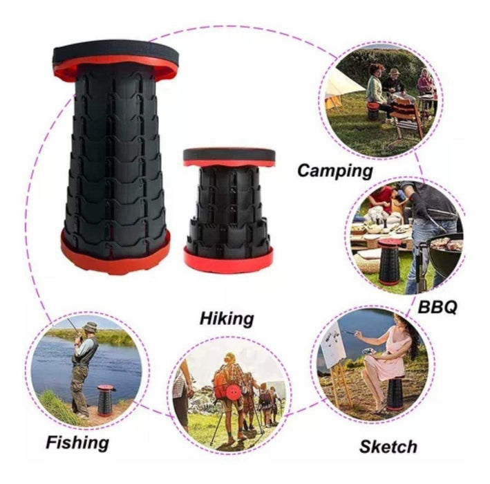 Asiento Piso Plegable Retráctil Portátil Camping Asiento - Fliperex