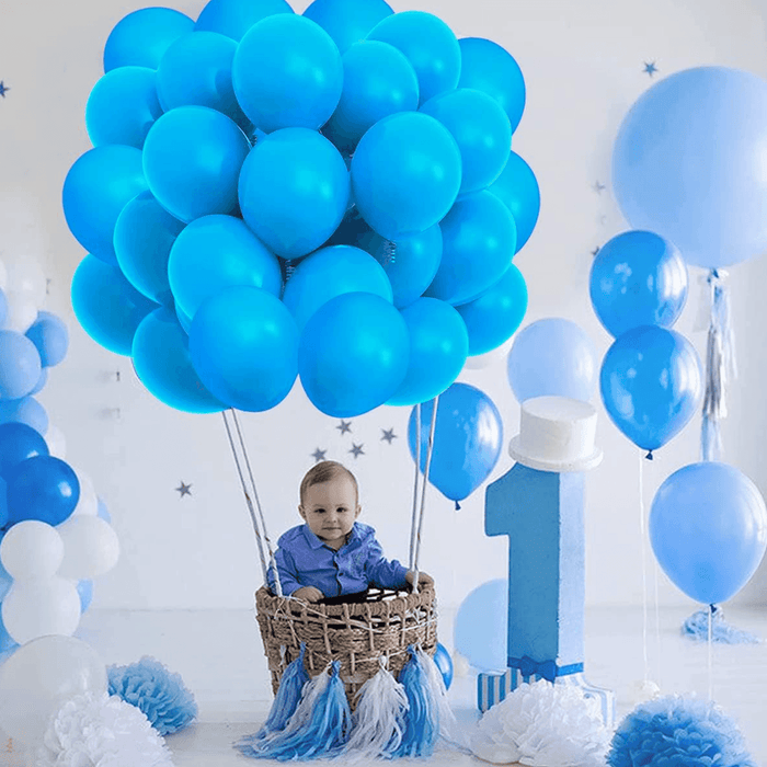 Globos Celeste Macaron 50 Unidades Tamaño 25 Cm - Fliperex