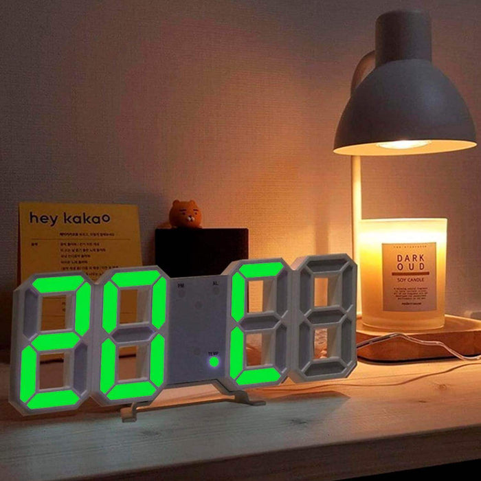 Reloj Despertador Digital Led 3d De Escritorio O Muro - Fliperex