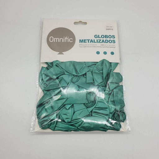 Globos Verde Metalizado 50 Unidades Tamaño 25 Cm - Fliperex
