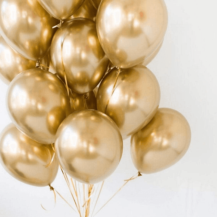 Globos 50 Unidades Color Dorado Tamaño 30 Cm - Fliperex