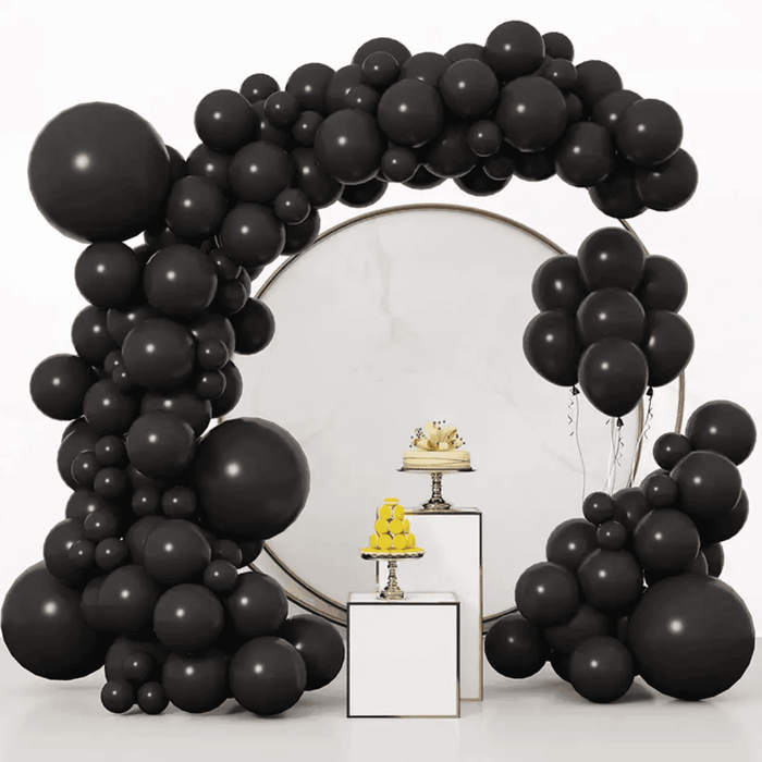 Globos 50 Unidades Color Negro Tamaño 30 Cm - Fliperex