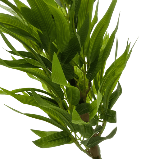 Planta Artificial Bambu Decorativa Macetero Plastico Blanco - Fliperex