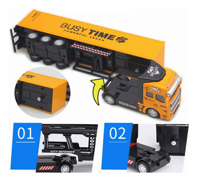 Camión Contenedor Aleación 1:48 Modelo Coche Juguete - Fliperex