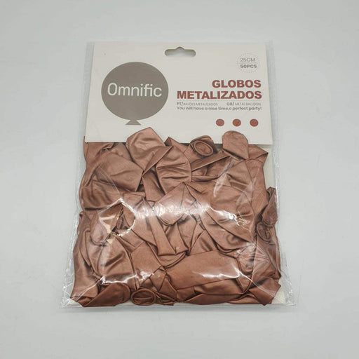 Globos Dorado Metalizado 50 Unidades Tamaño 25 Cm - Fliperex