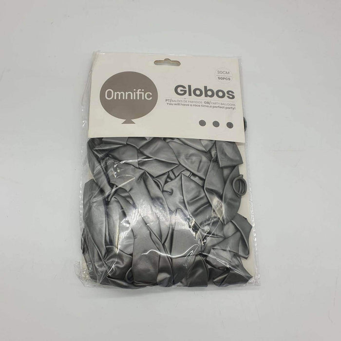 Globos 50 Unidades Color Plateado Tamaño 30 Cm - Fliperex