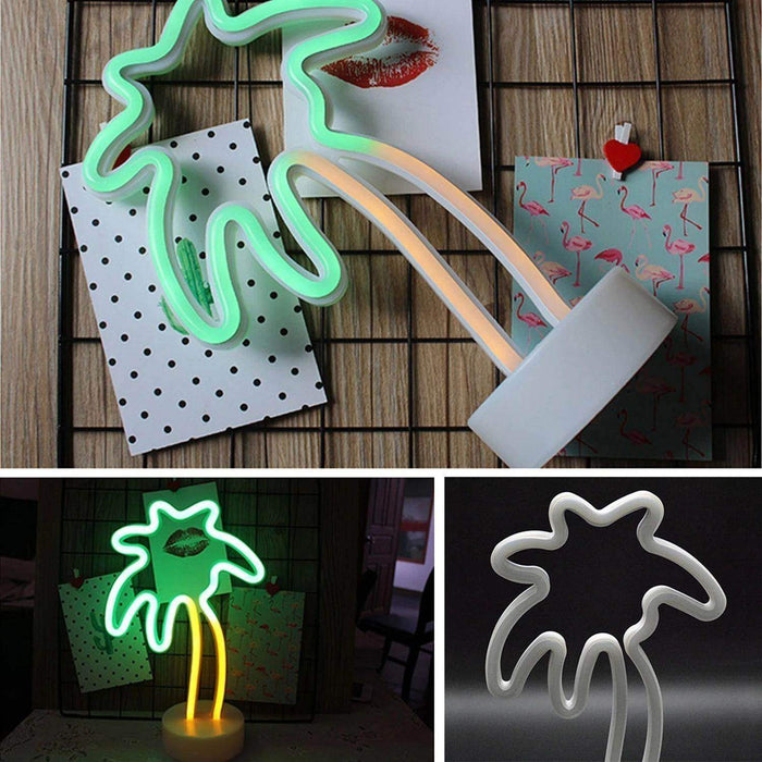 Lampara Neón Led Palmera Decoración Todo Ambiente Hogar - Fliperex