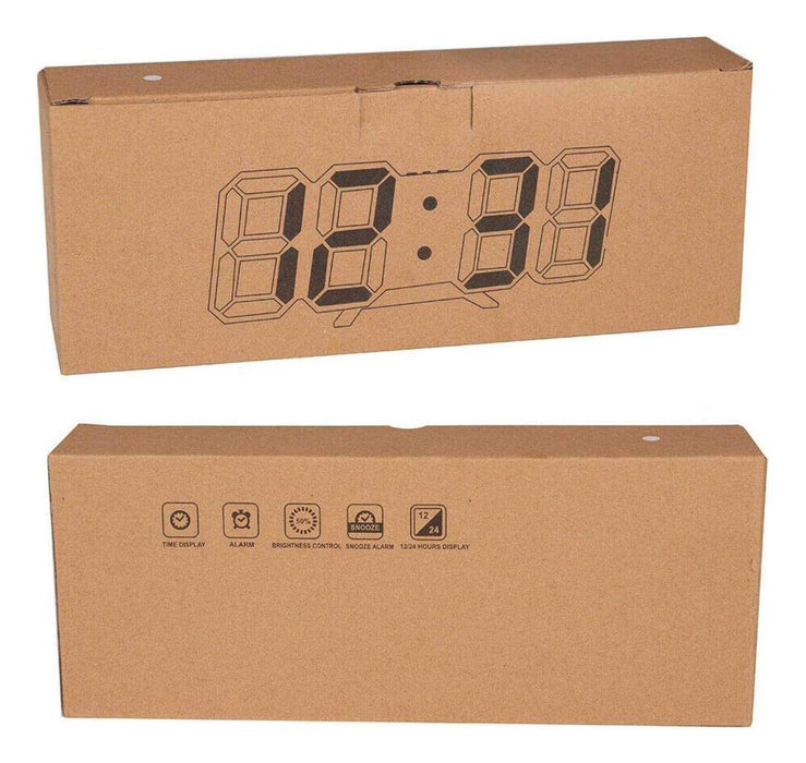 Reloj Despertador Digital Led 3d De Escritorio O Muro - Fliperex