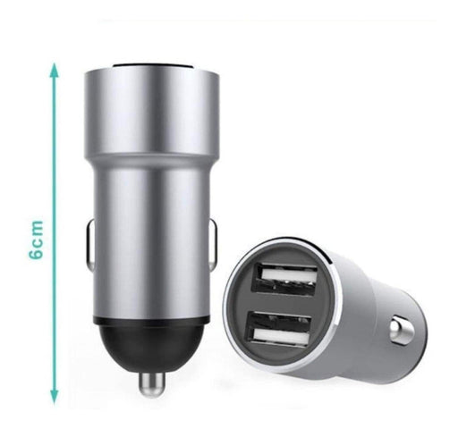Cargador De Teléfono Para Auto Carga Rápida Plateado - Fliperex