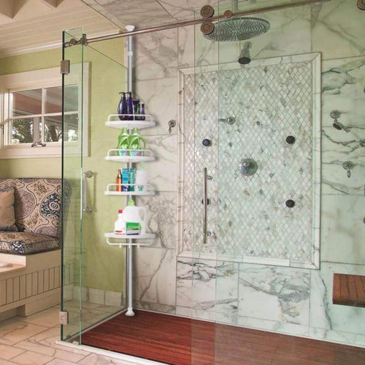 Esquinero De Ducha Multiuso 4 Repisas Ajustable Organizador - Fliperex