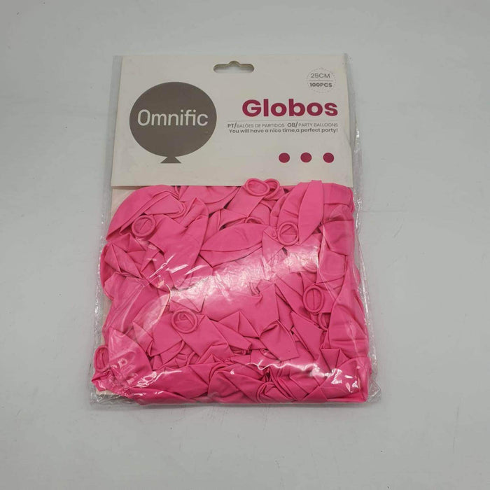 Globos Color Rosado 100 Unidades Tamaño 25 Cm - Fliperex