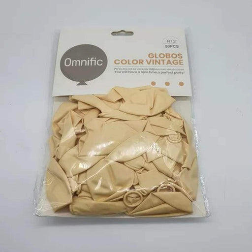 Globos Color Crema Vintage 50 Unidades Tamaño R12 - Fliperex
