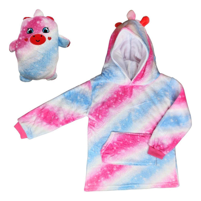 Poleron Con Capucha Para Niños Y Niñas Invierno Polar Peluche Huggle Pets - Fliperex
