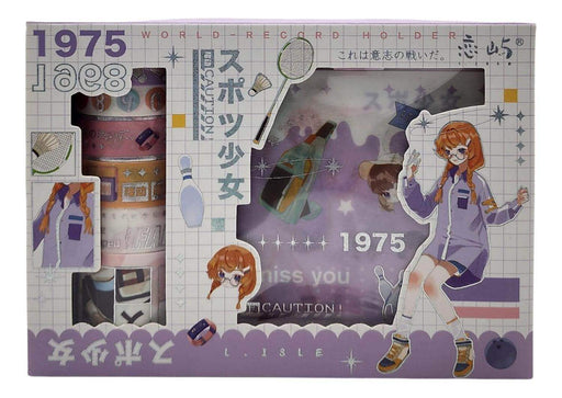 Set 6 Rollos Washitape Mas Set De Stickers Edición 1975 - Fliperex