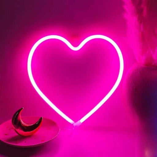 Lampara Neón Led Corazón Rojo Decoración Todo Ambiente Hogar - Fliperex