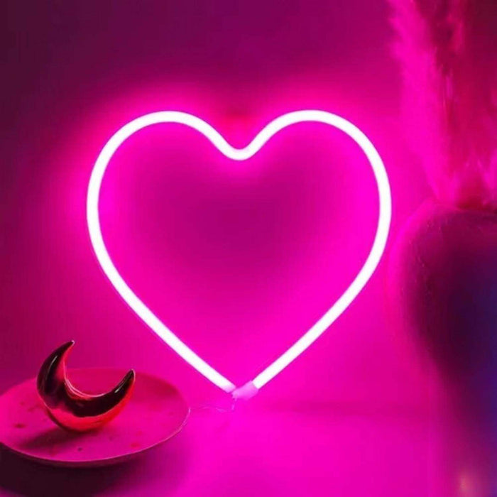 Lampara Neón Led Corazón Rojo Decoración Todo Ambiente Hogar - Fliperex
