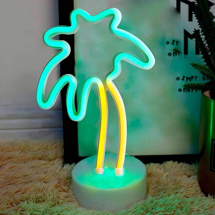 Lampara Neón Led Palmera Decoración Todo Ambiente Hogar - Fliperex
