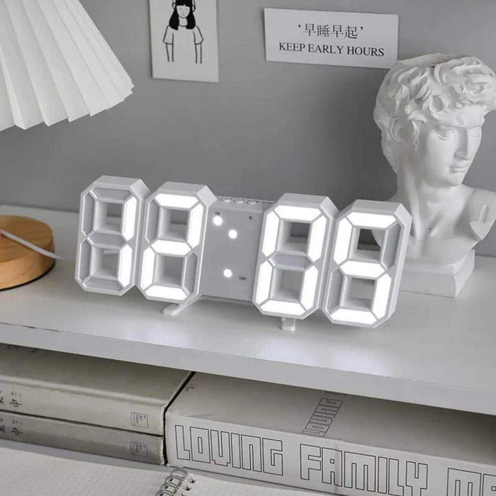 Reloj Despertador Digital Led 3d De Escritorio O Muro - Fliperex