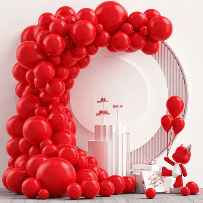 Globos Color Rojo 100 Unidades Tamaño 25 Cm - Fliperex