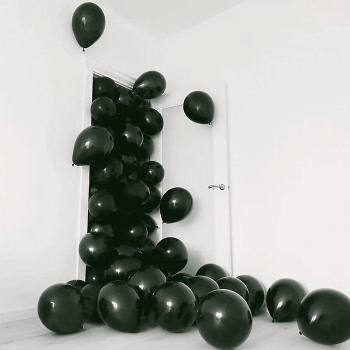 Globos 50 Unidades Color Negro Tamaño 30 Cm - Fliperex