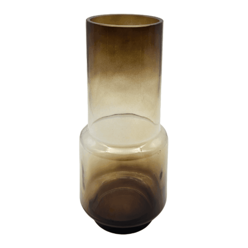 Florero Decorativo De Vidrio Cristal Con Diseño Tonos Café - Fliperex