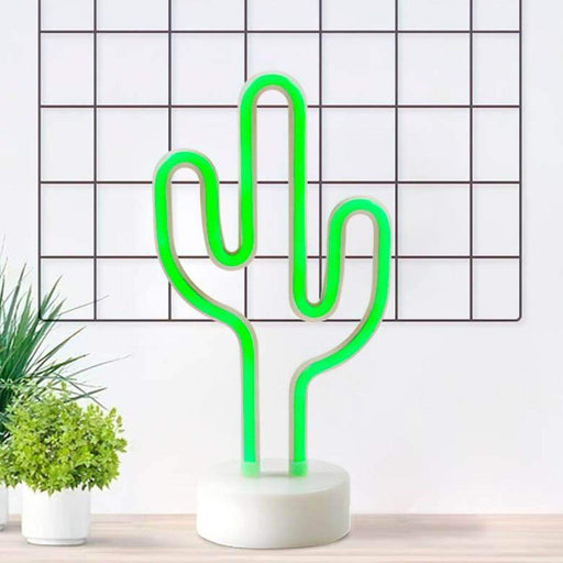 Lampara Neón Led Cactus Decoración Todo Ambiente Hogar - Fliperex