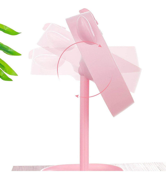 Espejo De Maquillaje Gato Rosado Con Luz Lampara 2 En 1 - Fliperex