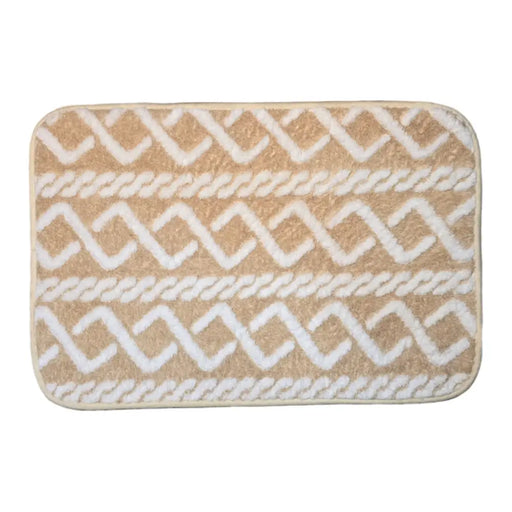 Alfombra De Baño Piso Extra Suave y Absorbente Diseño Trenza - Fliperex